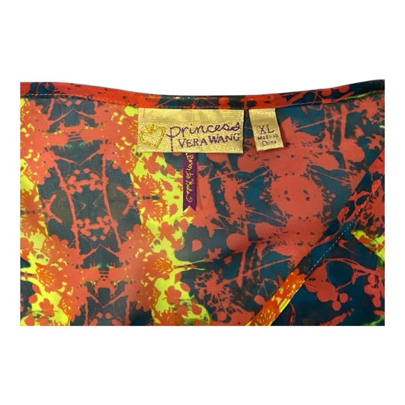 Vera Wang Blouse, Sz XL, autumn colors - Picture 5 of 6